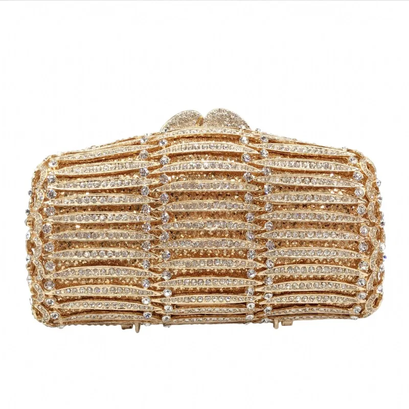XIYUAN Gold Woman's Clutch Crystal Evening Bag Ladies Metal Rhinestone Party Handbag Wedding Dinner Banquet Female Diamond Purse
XIYUAN Gold Woman's Clutch Crystal Evening Bag Ladies Metal Rhinestone Party Handbag Wedding Dinner Banquet Female Diamond Purse