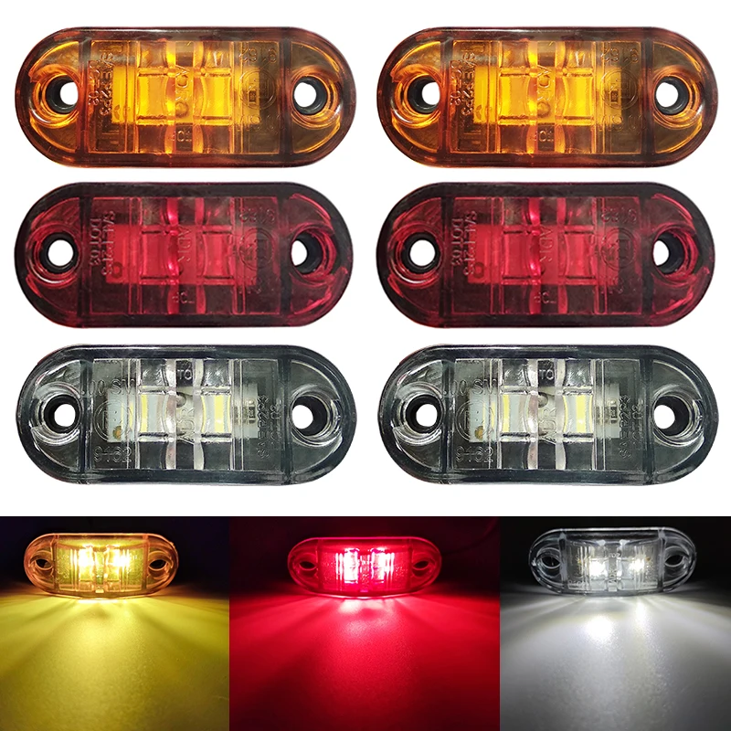 2PCS 12V 24V LED Side Marker Lights Warning Tail Light Auto Car External Lights Trailer Truck Lorry Yellow Orange White Red
2PCS 12V 24V LED Side Marker Lights Warning Tail Light Auto Car External Lights Trailer Truck Lorry Yellow Orange White Red