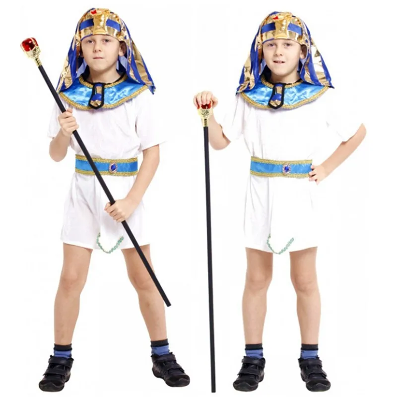 White M-XL Boys Egyptian Pharaoh Cosplay Kids Children Halloween Egyptian traditional King Costumes Carnival Purim Party dress
White M-XL Boys Egyptian Pharaoh Cosplay Kids Children Halloween Egyptian traditional King Costumes Carnival Purim Party dress