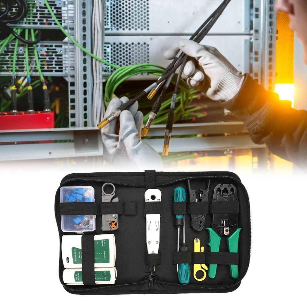 14pcs Combination Network Cable Combination Network Installation Kit Network Cable Pliers Portable Household Repair Hand Tool
14pcs Combination Network Cable Combination Network Installation Kit Network Cable Pliers Portable Household Repair Hand Tool