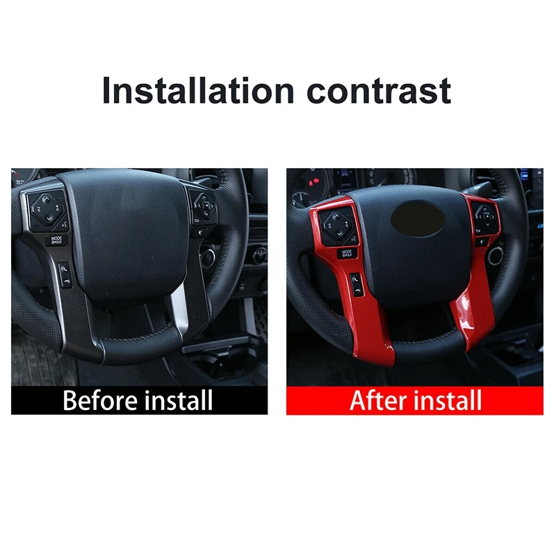 Steering Wheel Cover Trim Accessories for 2016-2020 Toyota Tacoma 2014-2020 , ABS Red
Steering Wheel Cover Trim Accessories for 2016-2020 Toyota Tacoma 2014-2020 , ABS Red