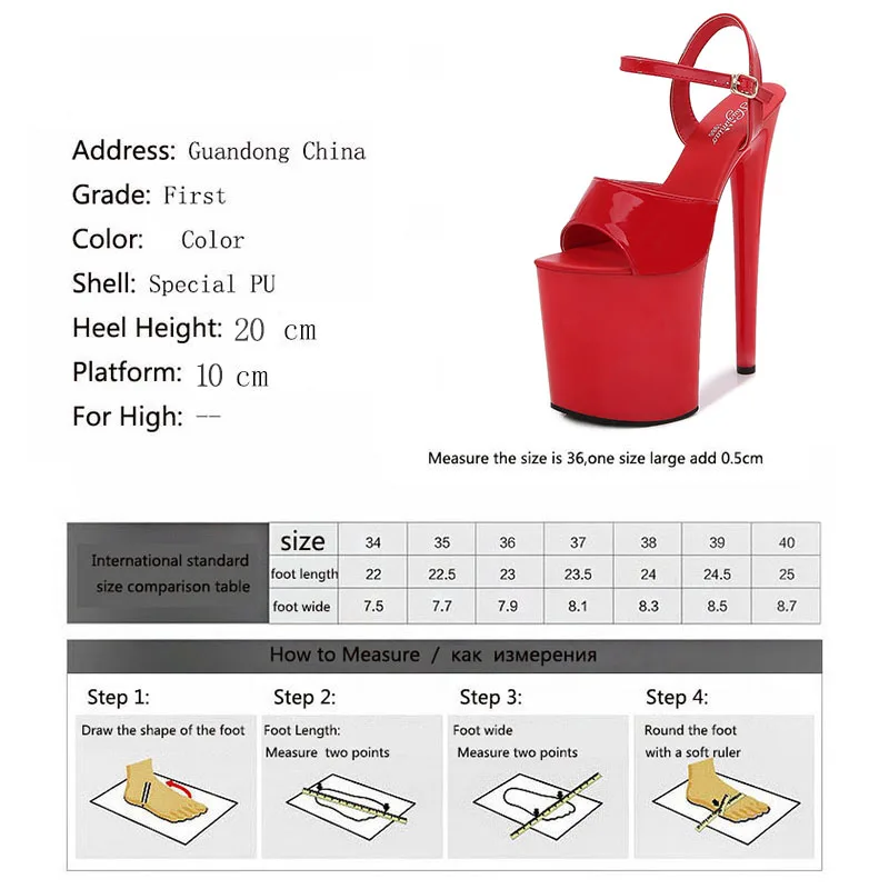 LEOPARD LAND Summer Lacquer Leather 20CM Ultra-High Heels Thin Heeled Sexy Waterproof Platform Ultra-High Sandals Female LFD
LEOPARD LAND Summer Lacquer Leather 20CM Ultra-High Heels Thin Heeled Sexy Waterproof Platform Ultra-High Sandals Female LFD
