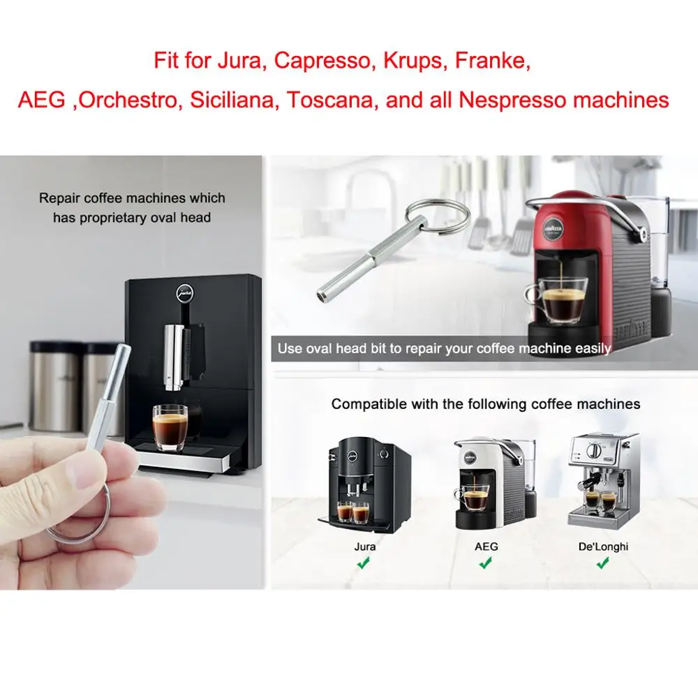 Jura Capresso SS316 Repair Security Tool Key Open Security Oval Head Screws Special Bit Key Removal Service for coffee machine
Jura Capresso SS316 Repair Security Tool Key Open Security Oval Head Screws Special Bit Key Removal Service for coffee machine