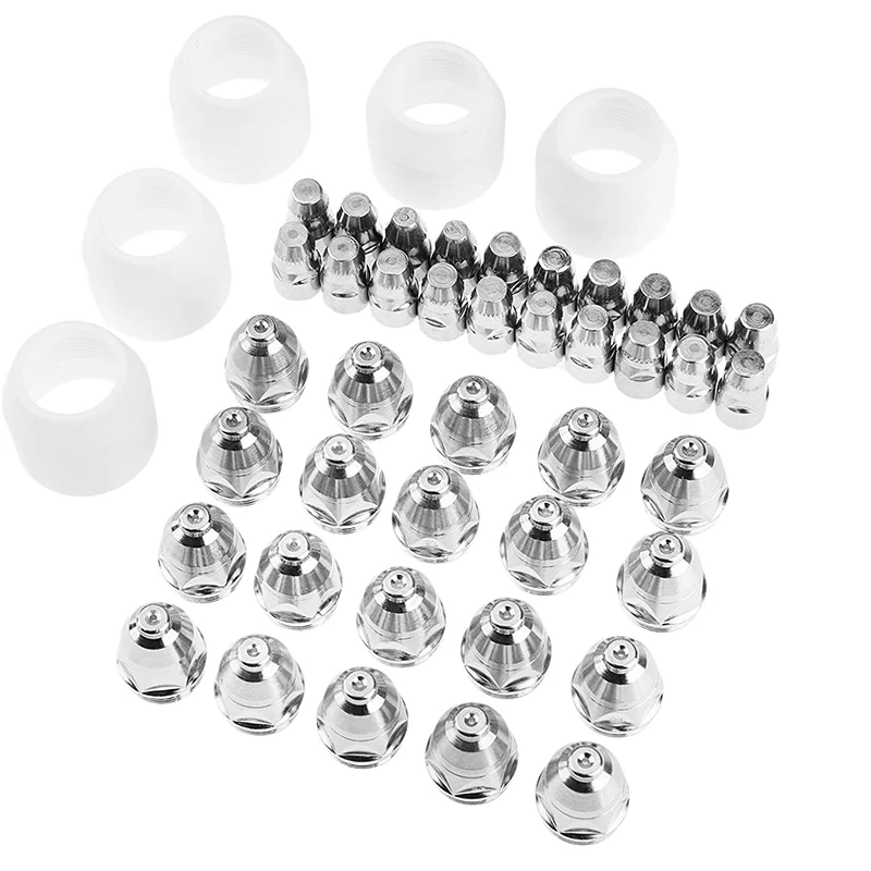 45Pcs P80 Electrode Tips 1.3 Nozzle Shield Cup for P-80 Plasma Cutter Torch Consumable 80-100A Welding Soldering Tool
45Pcs P80 Electrode Tips 1.3 Nozzle Shield Cup for P-80 Plasma Cutter Torch Consumable 80-100A Welding Soldering Tool