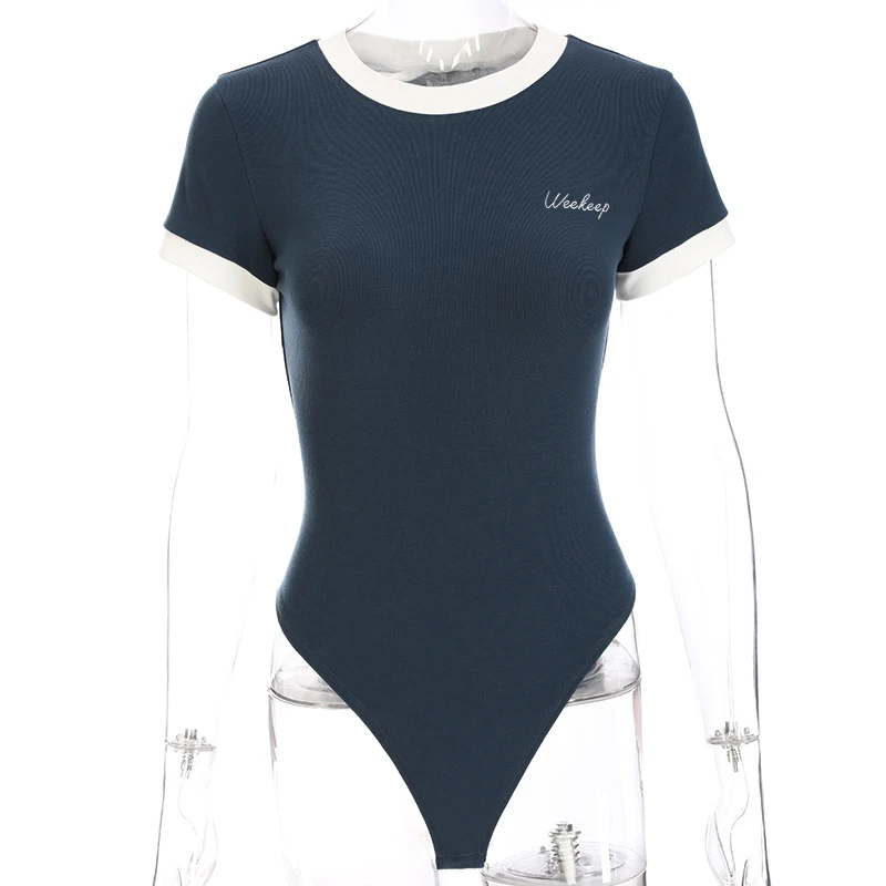 Womens Jumpsuit 2020 Body Cotton Casual Short Sleeve Summer Bodysuit Women Letter Romper Embroidery Contrast Color Rompers
Womens Jumpsuit 2020 Body Cotton Casual Short Sleeve Summer Bodysuit Women Letter Romper Embroidery Contrast Color Rompers