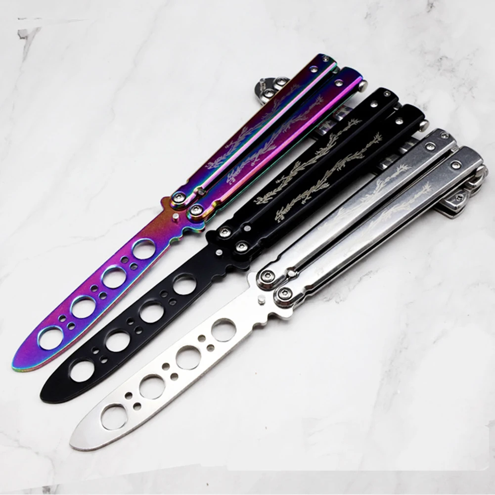 Портативный складной нож-бабочка CSGO Balisong, тренировочный карманный нож из нержавеющей стали, тренировочный инструмент для игр на открытом в...
Портативный складной нож-бабочка CSGO Balisong, тренировочный карманный нож из нержавеющей стали, тренировочный инструмент для игр на открытом в...
