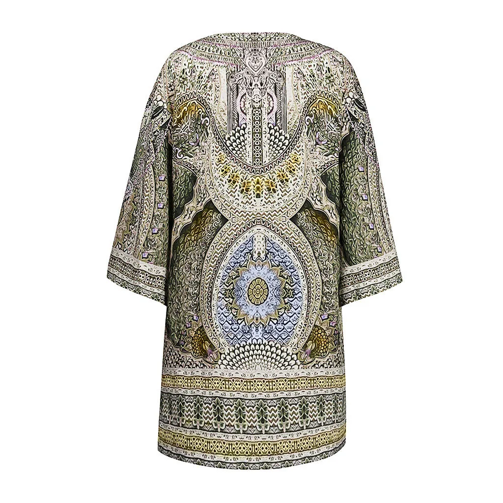 Vintage Sundress Floral Print Maxi Dress Women Boho Three Quarter Sleeve V-Neck Long Dress Casual Shirt Dresses Robe Vestidos
Vintage Sundress Floral Print Maxi Dress Women Boho Three Quarter Sleeve V-Neck Long Dress Casual Shirt Dresses Robe Vestidos