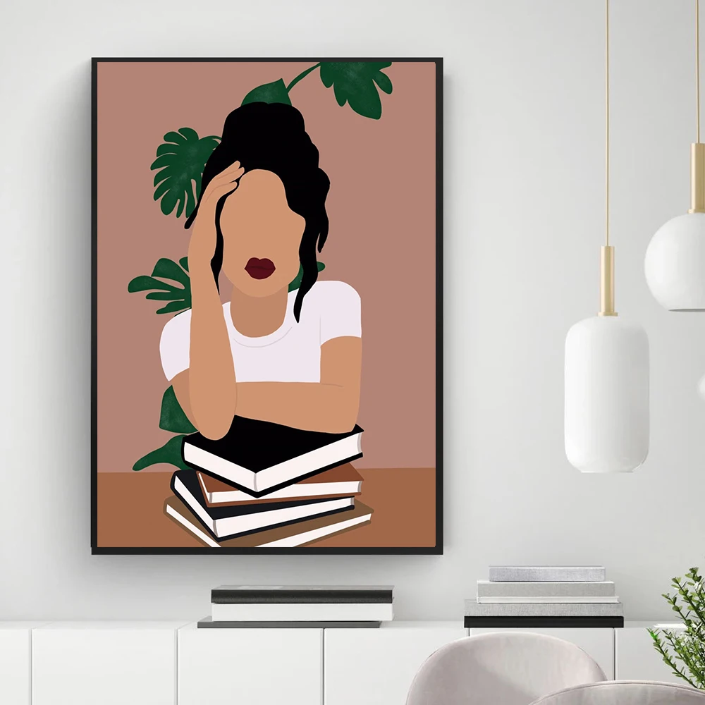 African Art Black Woman Reading Book Canvas Painting Boho Wall Art Pictures Nordic Posters and Prints Bedroom Living Room Decor
African Art Black Woman Reading Book Canvas Painting Boho Wall Art Pictures Nordic Posters and Prints Bedroom Living Room Decor