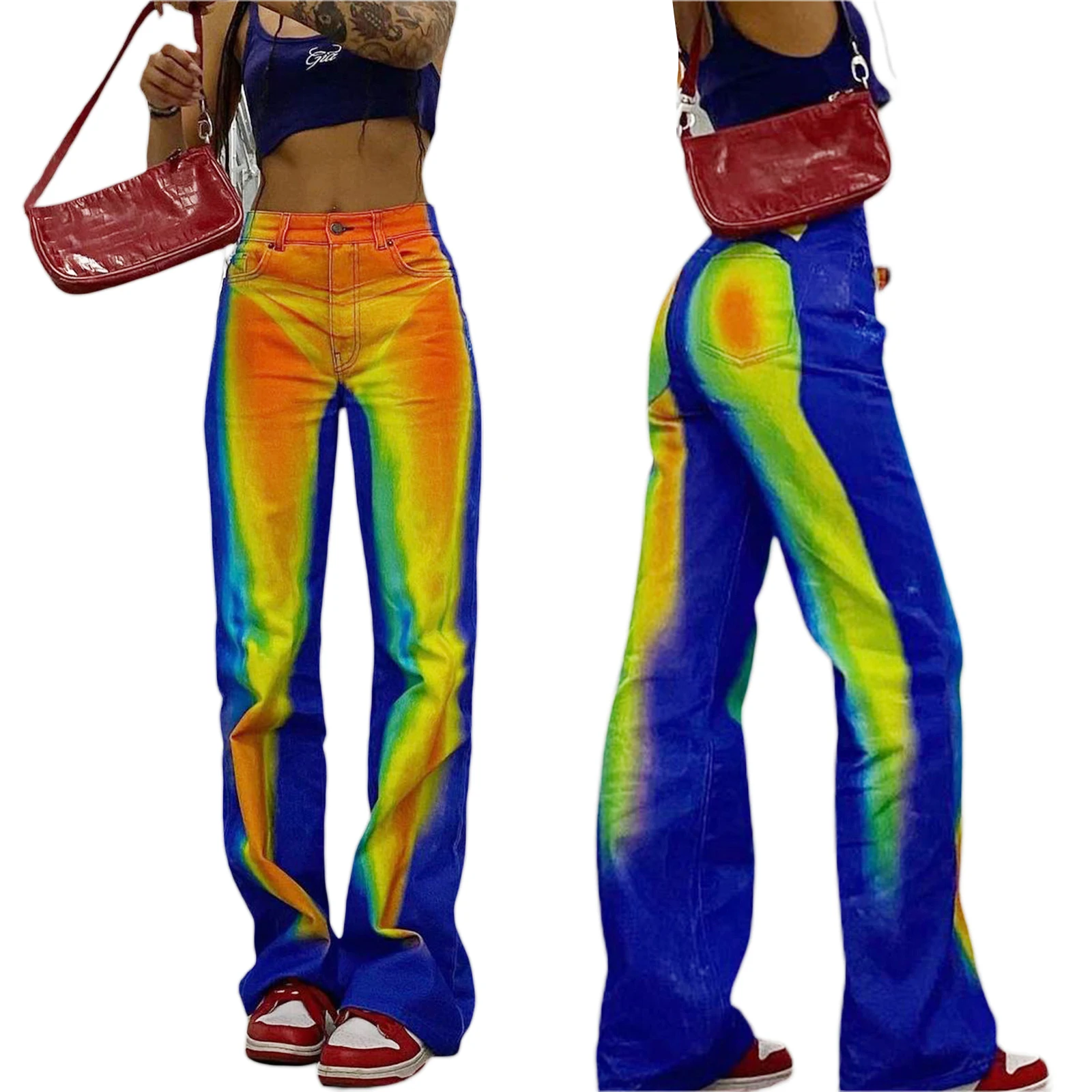 Women Wide Leg Pants, Fashion Tie Dye Printed High Waist Loose Long Trousers Streetwear
Women Wide Leg Pants, Fashion Tie Dye Printed High Waist Loose Long Trousers Streetwear