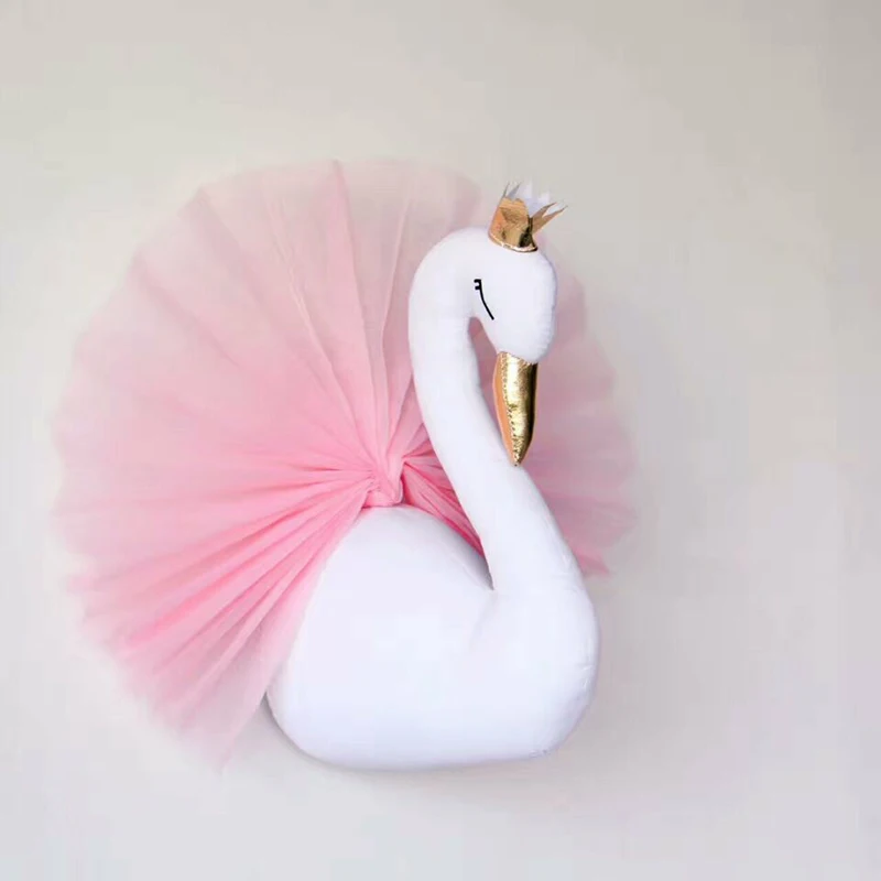Cute 3D Golden Crown Swan Wall Art Hanging Girl Swan Doll Stuffed Toy Animal Head Wall Decor For Kids Room Birthday Wedding Gift
Cute 3D Golden Crown Swan Wall Art Hanging Girl Swan Doll Stuffed Toy Animal Head Wall Decor For Kids Room Birthday Wedding Gift