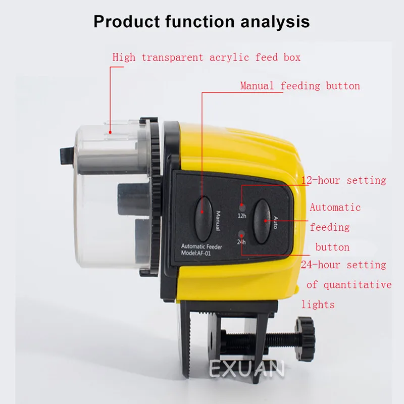 Automatic feeder timing fish tank feeder fish tank intelligent automatic feeding small aquarium feeder fish feeding artifact
Automatic feeder timing fish tank feeder fish tank intelligent automatic feeding small aquarium feeder fish feeding artifact