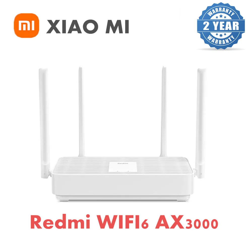 

Беспроводной маршрутизатор Xiaomi Redmi AX3000, заменяемый AX6 AX5 роутер 2976 Мбит/с, сетчатый Wi-Fi 6 5G 2x2 160 МГц, NPU OFDMA, 4 антенны, IPv6 pppoe