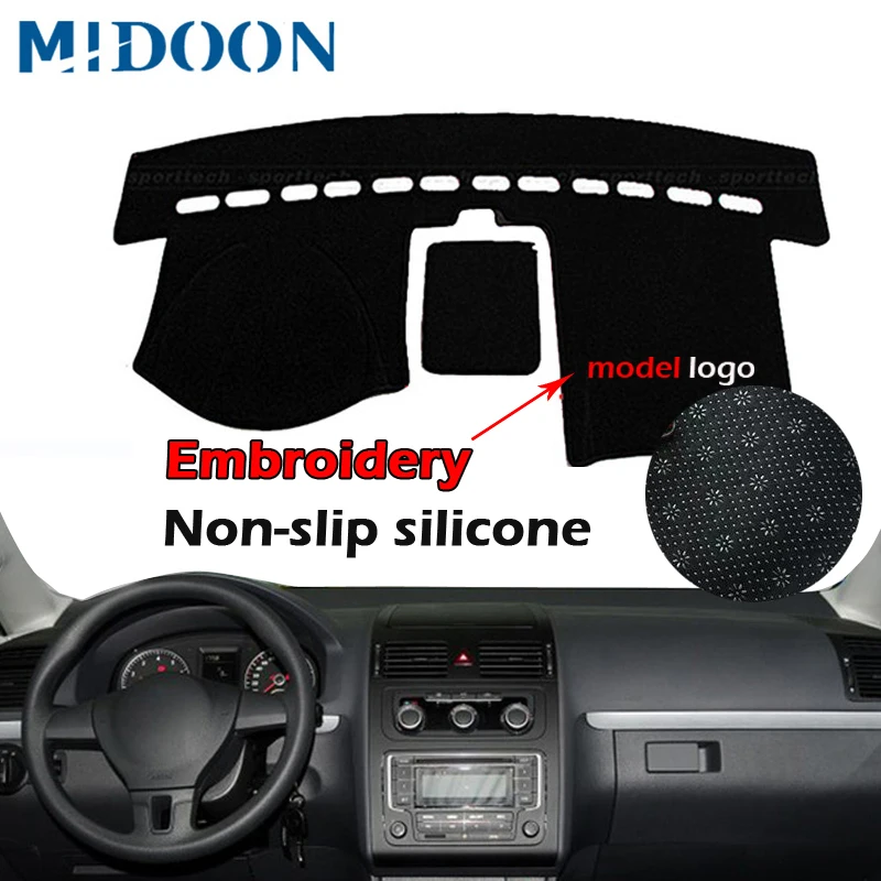 Коврик MIDOON для приборной панели автомобиля Volkswagen VW Touran 2003 2004 -2009 2010 2011 2012 2013 2014 2015 |