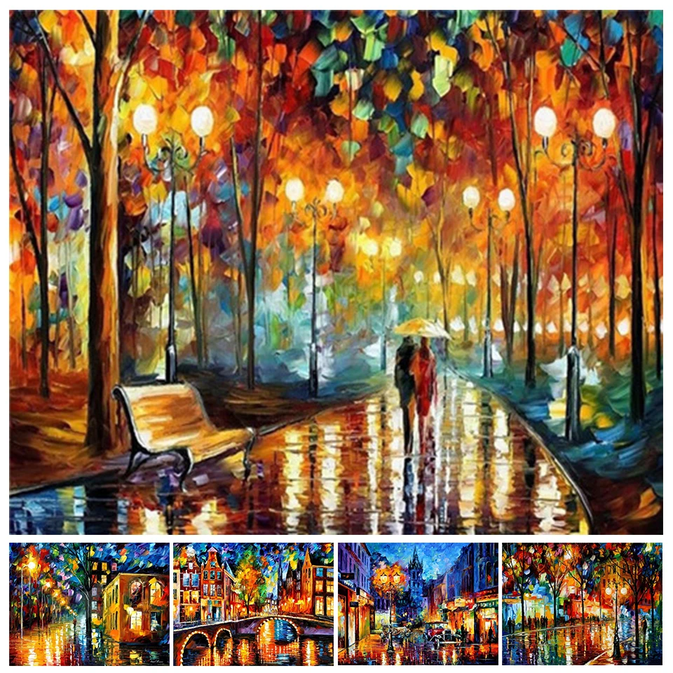 5D Diamond Painting Kits Full Round With AB Drill Street Maple Forest Landscape Lighting DIY Mosaic Home Decoration Embroidery
5D Diamond Painting Kits Full Round With AB Drill Street Maple Forest Landscape Lighting DIY Mosaic Home Decoration Embroidery