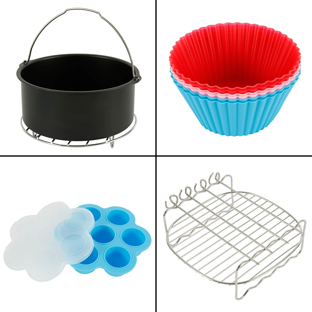 17pcs Air Fryer Accessories 7 Inch Fit for Baking Basket Pizza Plate Grill Pot Kitchen Cooking Tool for Party Bakeware Sets
17pcs Air Fryer Accessories 7 Inch Fit for Baking Basket Pizza Plate Grill Pot Kitchen Cooking Tool for Party Bakeware Sets