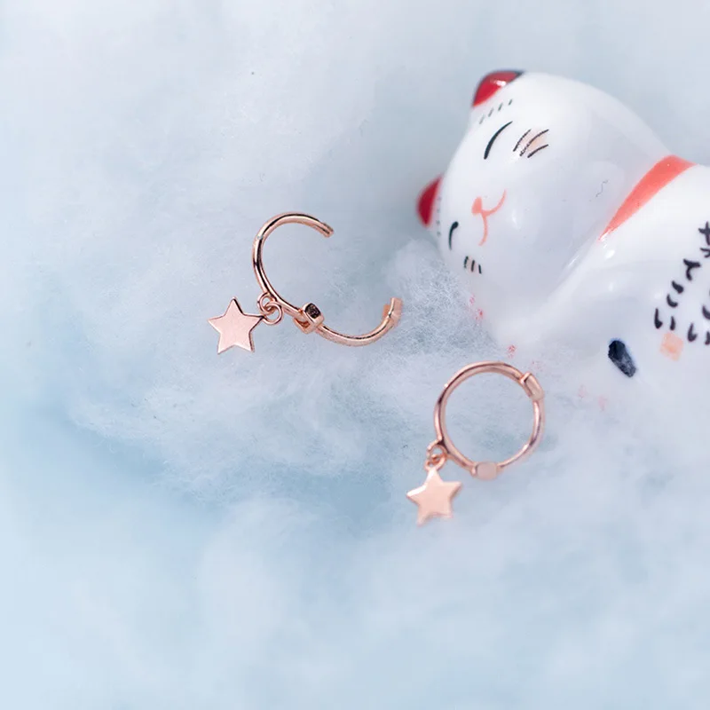 Women's Fashion Silver Color Cute Star Stars Hoop Earrings Simple Fine Small Hoop Earrings Party Jewelry Charm Earrings Gifts
Women's Fashion Silver Color Cute Star Stars Hoop Earrings Simple Fine Small Hoop Earrings Party Jewelry Charm Earrings Gifts