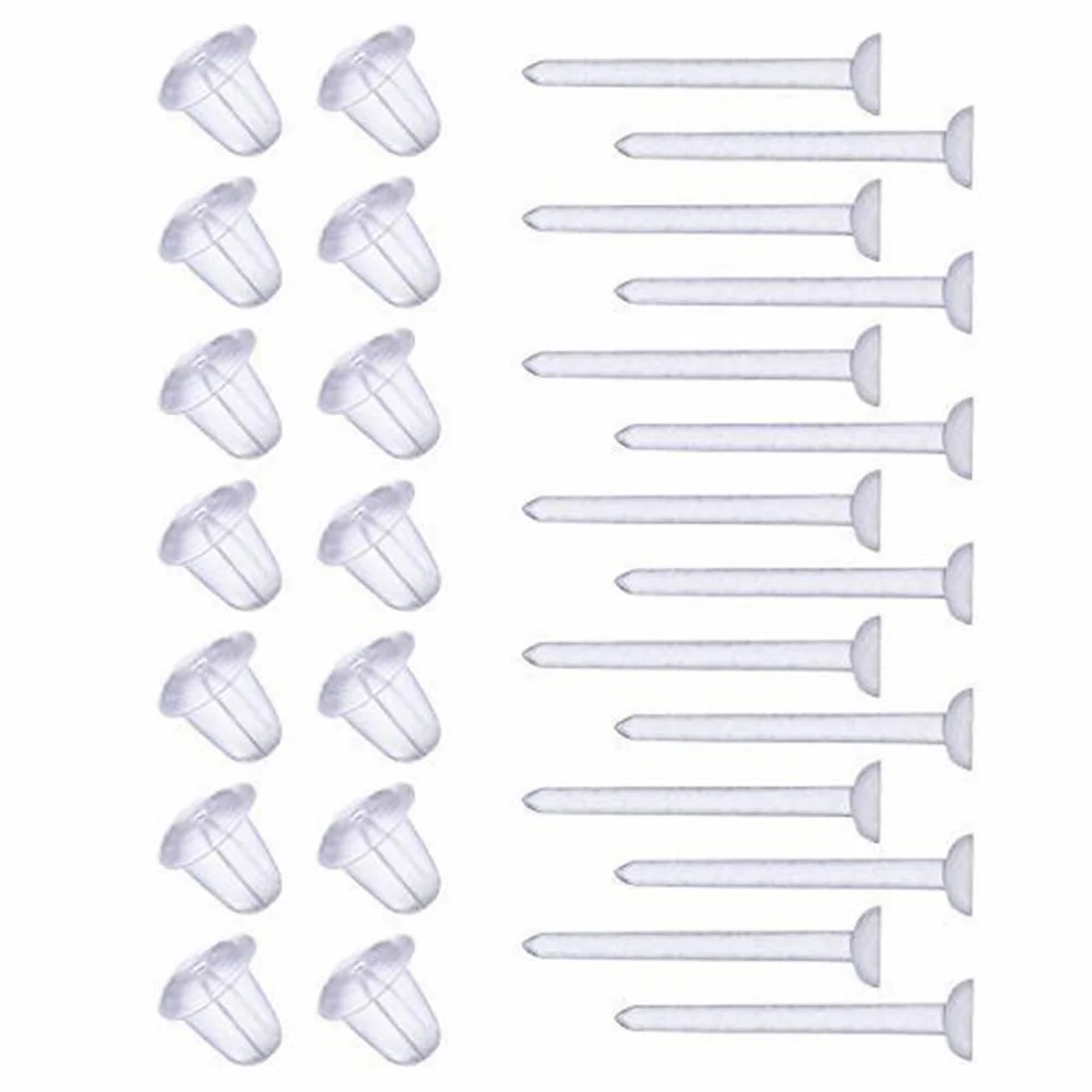 200 Pcs/100 Pairs 3mm Invisible Plastic Earrings Blank Stud Diy Supplies Prevent Allergy Silicone Ear Needles Ear Plug 2022
200 Pcs/100 Pairs 3mm Invisible Plastic Earrings Blank Stud Diy Supplies Prevent Allergy Silicone Ear Needles Ear Plug 2022