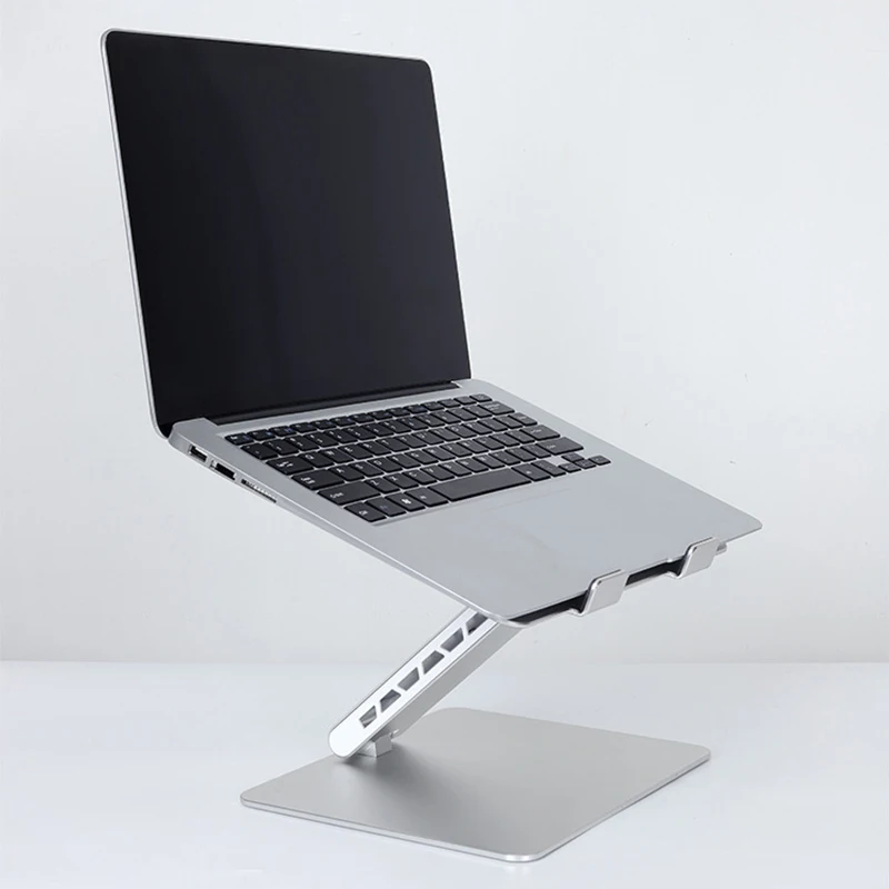 Laptop Stand Portable 6 Levels Double Layer Height Adjustable Aluminum Foldable Laptop Holder Raise Laptop to Eye Level 
Laptop Stand Portable 6 Levels Double Layer Height Adjustable Aluminum Foldable Laptop Holder Raise Laptop to Eye Level