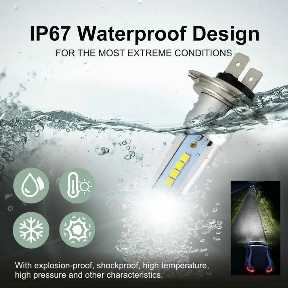 1 шт., Автомобильные светодиодные лампы H7, 6500 лм, К, Ip68 
1 шт., Автомобильные светодиодные лампы H7, 6500 лм, К, Ip68