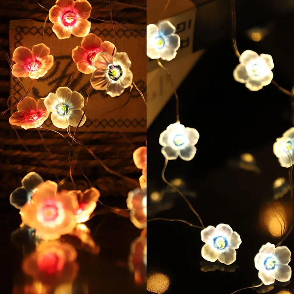 Hot Flower String Lights Cherry Blossom Lights 20 LEDs Fairy Lights For Bedroom Party Desk Wedding Christmas Decorations
Hot Flower String Lights Cherry Blossom Lights 20 LEDs Fairy Lights For Bedroom Party Desk Wedding Christmas Decorations