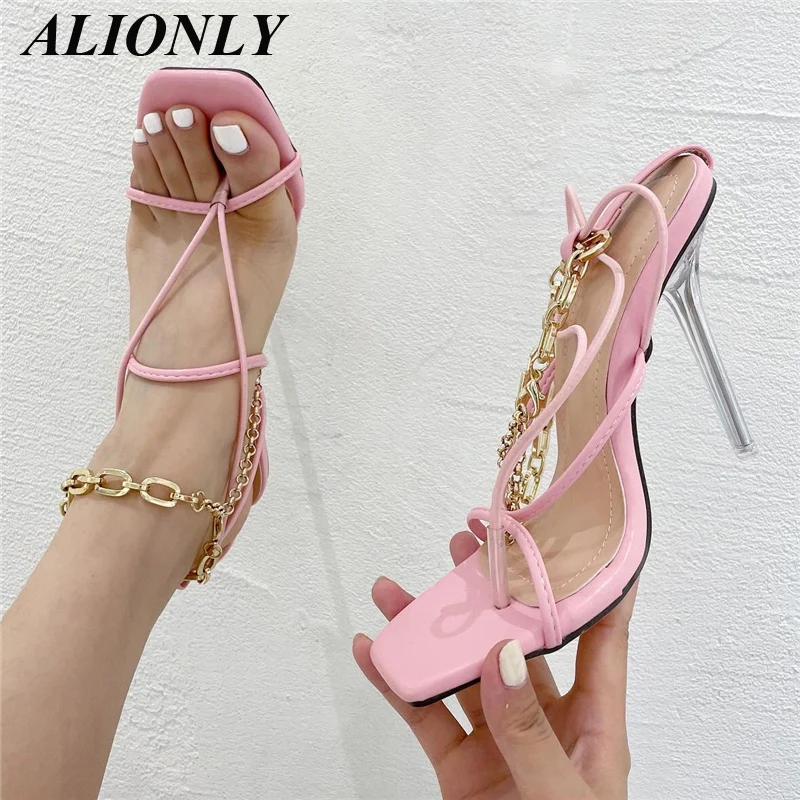 ALIONLY Fashion Clip Toe Transparent Crystal for Women 2022 Summer Stiletto Heels New Design Ankle Chain Buckle Shoes Female
ALIONLY Fashion Clip Toe Transparent Crystal for Women 2022 Summer Stiletto Heels New Design Ankle Chain Buckle Shoes Female