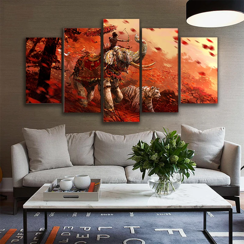 5 piece canvas art HD print game poster Far Cry 4 Forest painting Wall Art picture for living room Framework Artwork
5 piece canvas art HD print game poster Far Cry 4 Forest painting Wall Art picture for living room Framework Artwork