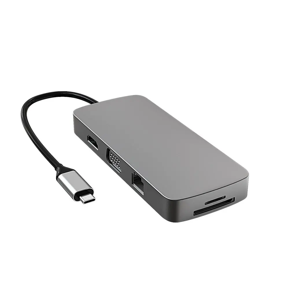 Док-станция 10 в 1 с адаптером типа C Usb 3,0 4K Hdmi-совместимый конвертер Vga RJ45 для Pro Hub для ПК
Док-станция 10 в 1 с адаптером типа C Usb 3,0 4K Hdmi-совместимый конвертер Vga RJ45 для Pro Hub для ПК