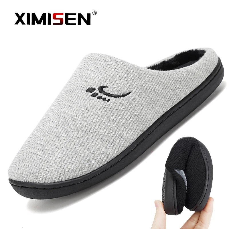 XIMISEN/2020 Сезон осень-зима Модные хлопковые тапочки для пар Мужские и женские