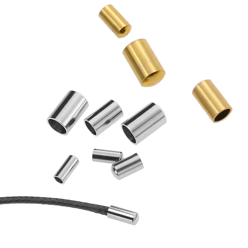 30pcs/lot Stainless Steel Leather Cord Clasp Gold Crimp Tip End Caps for Necklace Bracelet Connectors Jewelry Making Supplies
30pcs/lot Stainless Steel Leather Cord Clasp Gold Crimp Tip End Caps for Necklace Bracelet Connectors Jewelry Making Supplies