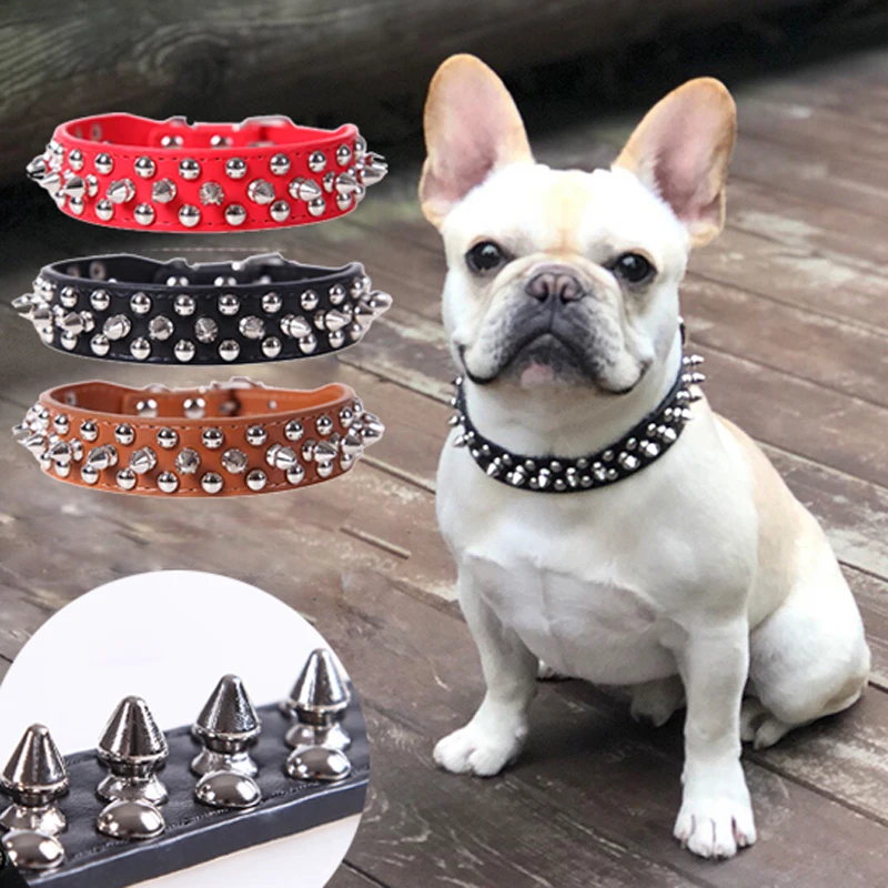 Adjustable Leather Pet Dog collar Neck Strap Supplies PU Leather Punk Rivet Spiked Dog Collar Pet Collars For Small Dog Cat
Adjustable Leather Pet Dog collar Neck Strap Supplies PU Leather Punk Rivet Spiked Dog Collar Pet Collars For Small Dog Cat