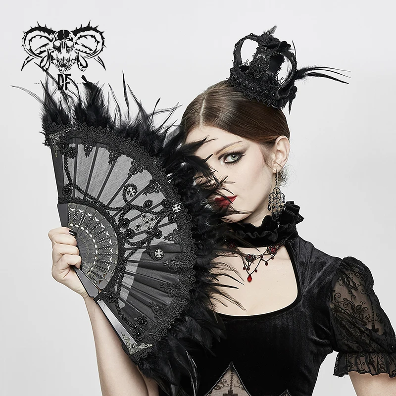 Devil Fashion Women's Gorgeous Gothic Fan Stage Performance Party Feather Decoration Hand Fans
Devil Fashion Women's Gorgeous Gothic Fan Stage Performance Party Feather Decoration Hand Fans