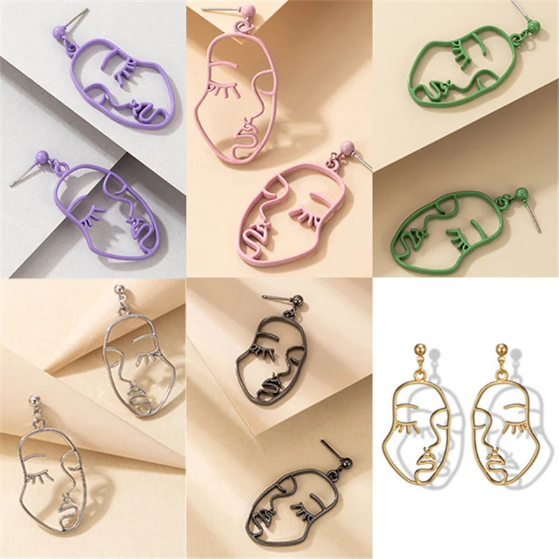 2021 New Abstract Gold/Silver Color Lacquer Stylish Hollow Out Face Dangle Earrings Girls Statement Drop Earrings Jewelry
2021 New Abstract Gold/Silver Color Lacquer Stylish Hollow Out Face Dangle Earrings Girls Statement Drop Earrings Jewelry