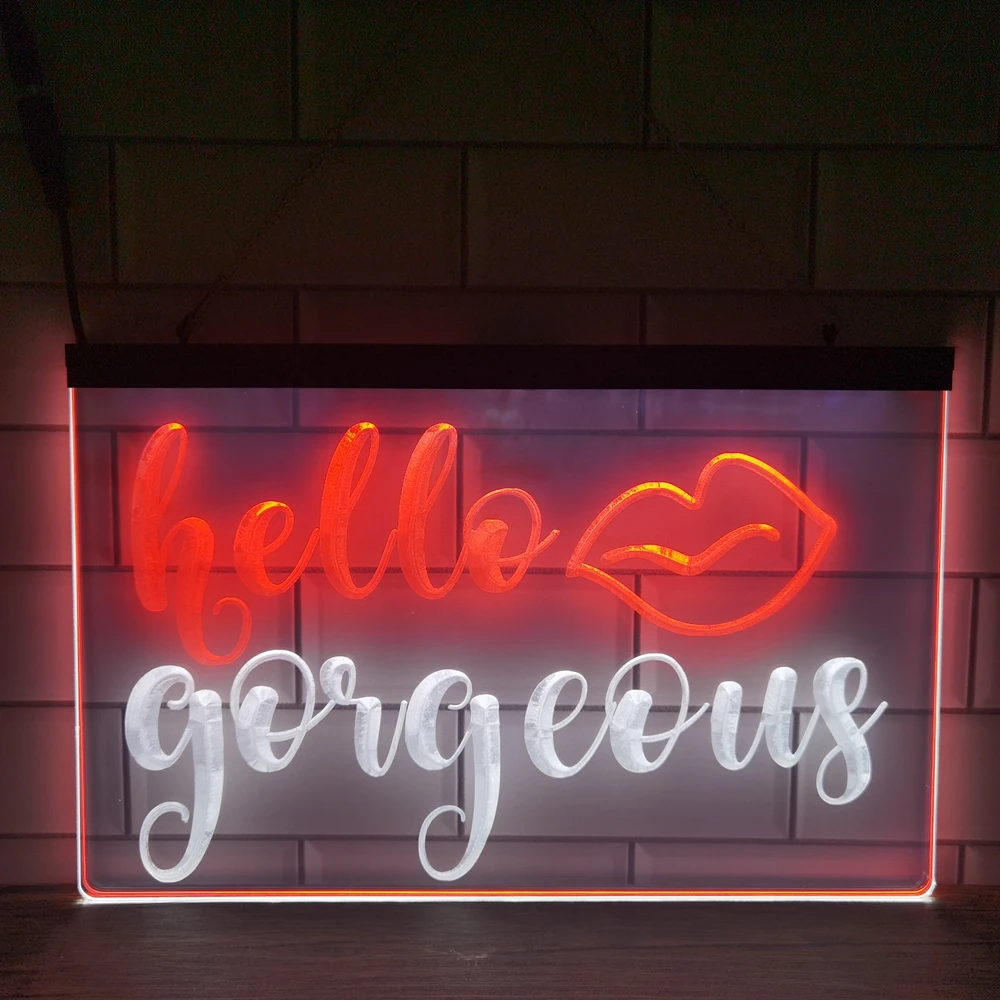 SS272 Hello Gorgeous Home Decor New Year Wall Wedding 2 Color Display LED Neon Sign
SS272 Hello Gorgeous Home Decor New Year Wall Wedding 2 Color Display LED Neon Sign