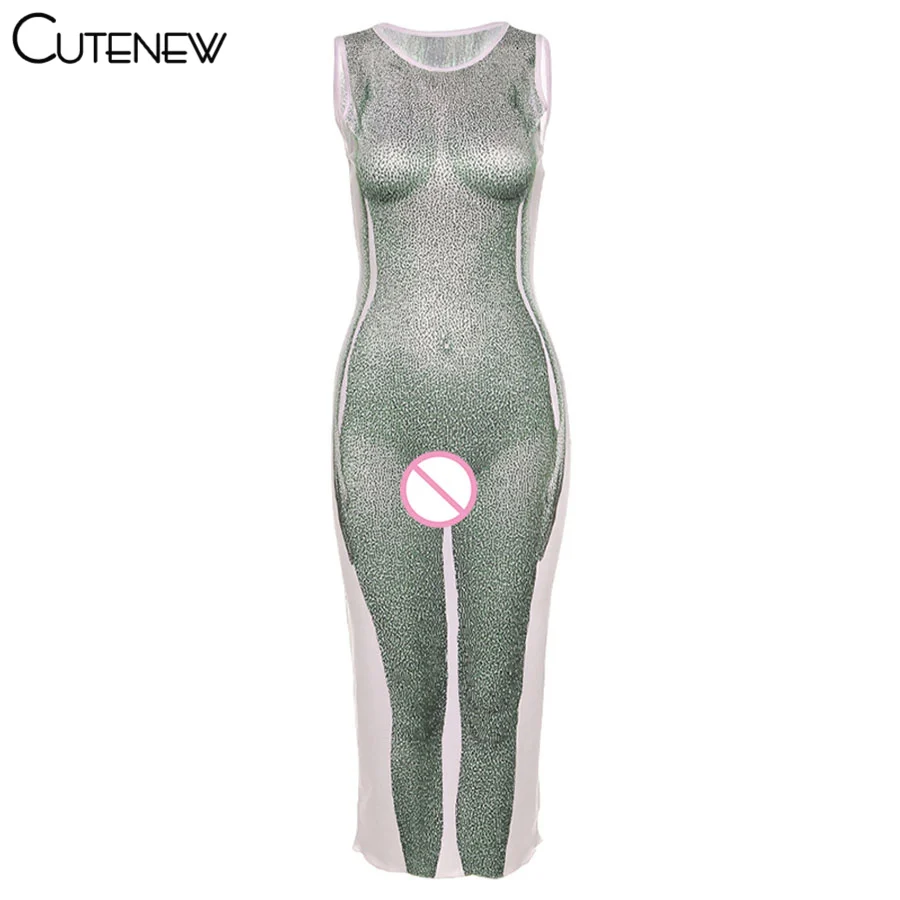 Cutenew Y2K Sexy Body Print Bodycon Maxi Dress Women Unique Aesthetic Sleeveless Skinny Slim Stretch Lady Dresses Party Clubwear
Cutenew Y2K Sexy Body Print Bodycon Maxi Dress Women Unique Aesthetic Sleeveless Skinny Slim Stretch Lady Dresses Party Clubwear