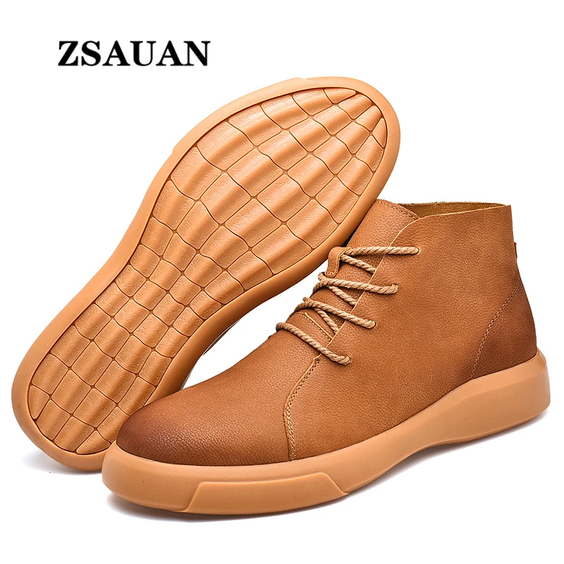ZSAUAN British Big Size 37-47 Men Casual Boots Vintage Round Toe Fashion High Top Leather Ankle Boots Desert Spring Winter Shoes
ZSAUAN British Big Size 37-47 Men Casual Boots Vintage Round Toe Fashion High Top Leather Ankle Boots Desert Spring Winter Shoes