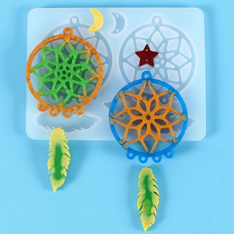Dream Catcher Resin Mold Dream Catcher Resin Keychain Mold Resin Cast Mold is Easy to Disassemble Diy Jewelry Pendant
Dream Catcher Resin Mold Dream Catcher Resin Keychain Mold Resin Cast Mold is Easy to Disassemble Diy Jewelry Pendant