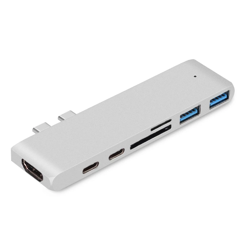 P8DF Portable USB 3.1 Hub Splitter USB Extender Dual Type-C Ultra Slim Data Hub Aluminum Alloy USB Docking Station Splitter 
P8DF Portable USB 3.1 Hub Splitter USB Extender Dual Type-C Ultra Slim Data Hub Aluminum Alloy USB Docking Station Splitter