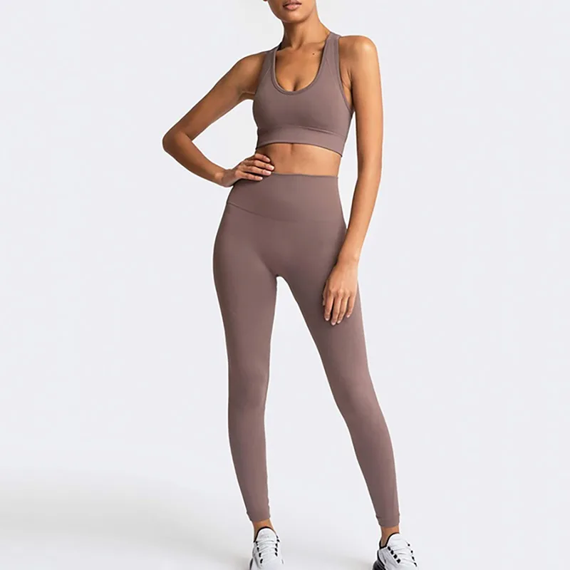 2021 Hot Women's Seamless Yoga Suit Sportswear Fitness Suit Sports Bra Leggings 2 Piece Sets Gym Clothes Costume For Yoga Female 
2021 Hot Women's Seamless Yoga Suit Sportswear Fitness Suit Sports Bra Leggings 2 Piece Sets Gym Clothes Costume For Yoga Female