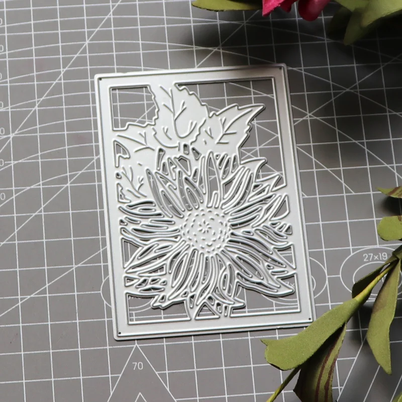 

Rectangle Border Flower Leaf Metal Cutting Dies Stencils For DIY Scrapbooking Paper Card Decorative Craft Embossing Die Cuts New