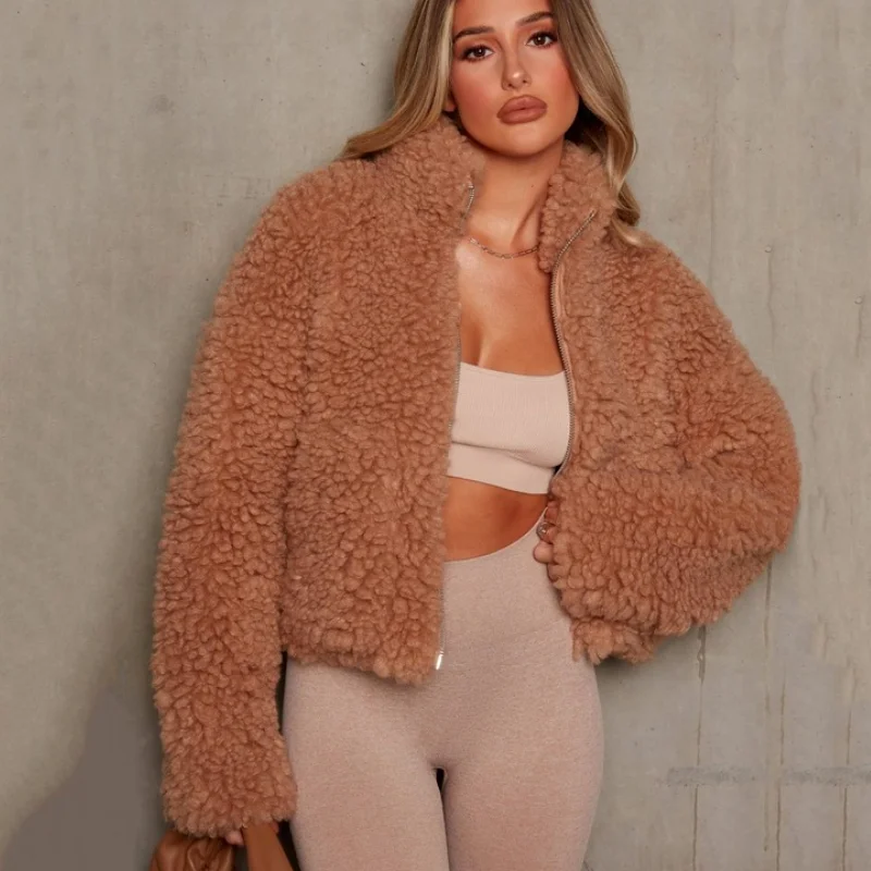 2021 Women's Autumn and Winter New Fashion Plush Cardigan Short Jacket Lamb Wool Jacket Jackets for Women Winter лыжник женский
2021 Women's Autumn and Winter New Fashion Plush Cardigan Short Jacket Lamb Wool Jacket Jackets for Women Winter лыжник женский