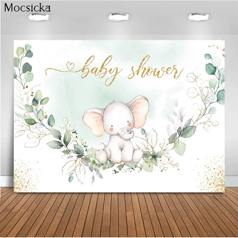 Mocsicka Baby Shower Photography Background Elephant Ink Green Leaf Decoration Props Child Portrait Photo Backdrop Banner
Mocsicka Baby Shower Photography Background Elephant Ink Green Leaf Decoration Props Child Portrait Photo Backdrop Banner