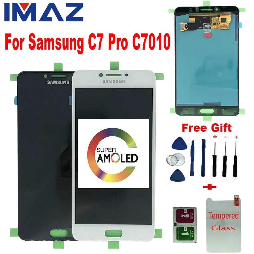 IMAZ Super AMOLED C7 PRO 2017 LCD For Samsung Galaxy C7 PRO Display Touch Screen Digitizer Replacement parts For C7010 LCD +Glue
IMAZ Super AMOLED C7 PRO 2017 LCD For Samsung Galaxy C7 PRO Display Touch Screen Digitizer Replacement parts For C7010 LCD +Glue