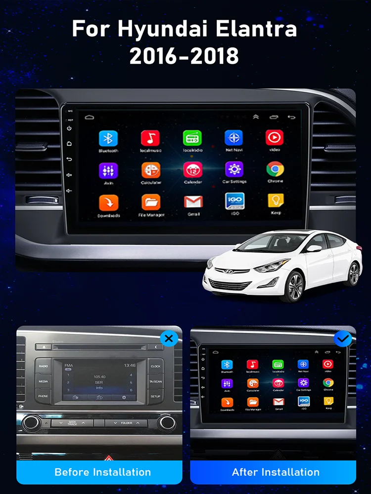 4G WiFi Android 10.0 Car DVD Radio audio Multimedia Players GPS Navigation For HYUNDAI Elantra 2016 2017 2018 carplay Autoradio
4G WiFi Android 10.0 Car DVD Radio audio Multimedia Players GPS Navigation For HYUNDAI Elantra 2016 2017 2018 carplay Autoradio