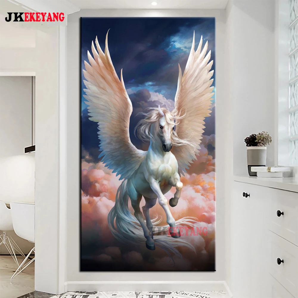 Large size Diamond Embroidery painting flying horses The sky 5d Full Square round drill Diamond Mosaic Pattern Y4454
Large size Diamond Embroidery painting flying horses The sky 5d Full Square round drill Diamond Mosaic Pattern Y4454