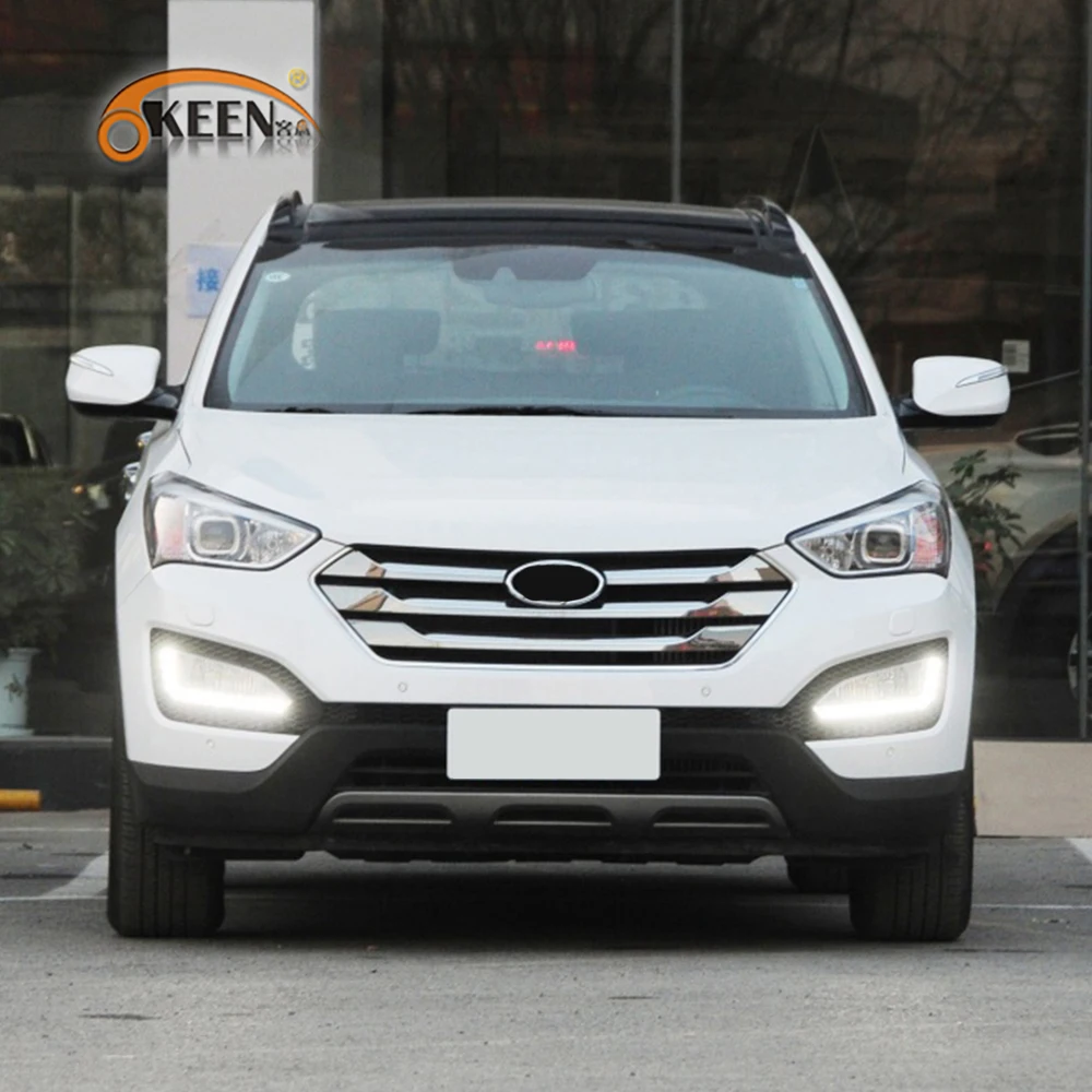 OKEEN Car LED Daytime Running Light for Hyundai Santa Fe 2010 2011 2012 LED DRL White Day Light Yellow Turn Amber Light Fog Lamp
OKEEN Car LED Daytime Running Light for Hyundai Santa Fe 2010 2011 2012 LED DRL White Day Light Yellow Turn Amber Light Fog Lamp