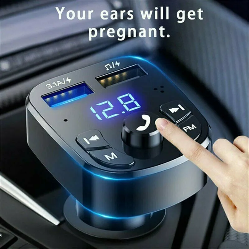 Bluetooth-compatible Version 5.0 FM Transmitter Car Player Kit Card Car Charger Quick Dual USB Car Fast Charger Adapter
Bluetooth-compatible Version 5.0 FM Transmitter Car Player Kit Card Car Charger Quick Dual USB Car Fast Charger Adapter