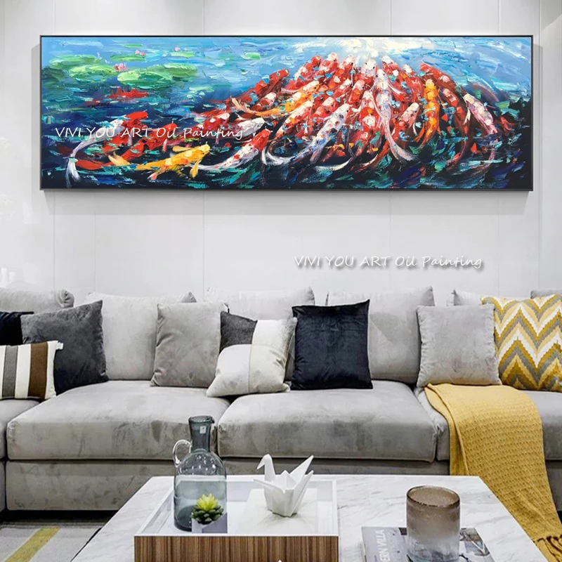 Colorful Fish Water Handmade Abstract Canvas Oil Painting Wall Art Large Modern Living Room Home Decor Oil Painting Artwork
Colorful Fish Water Handmade Abstract Canvas Oil Painting Wall Art Large Modern Living Room Home Decor Oil Painting Artwork