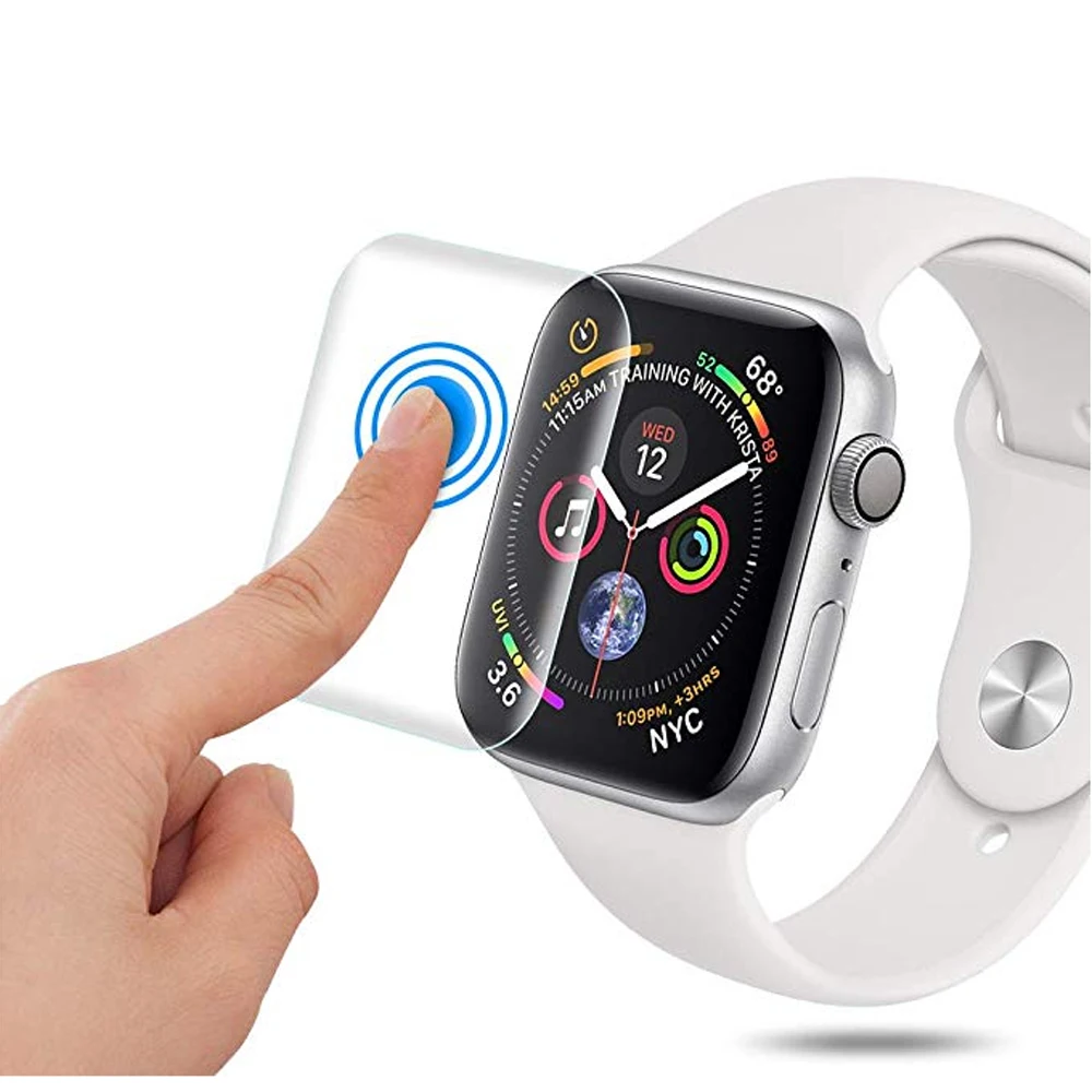 Защита экрана для Apple Watch 5 4 44 мм 40 9D полное покрытие от царапин защитная