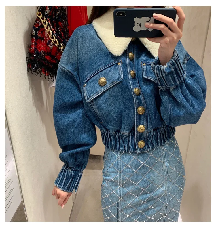 Women Stitching Denim Jacket 2020 Autumn and Winter New Style Turn-down Collar Single Breasted Short Coat
Women Stitching Denim Jacket 2020 Autumn and Winter New Style Turn-down Collar Single Breasted Short Coat
