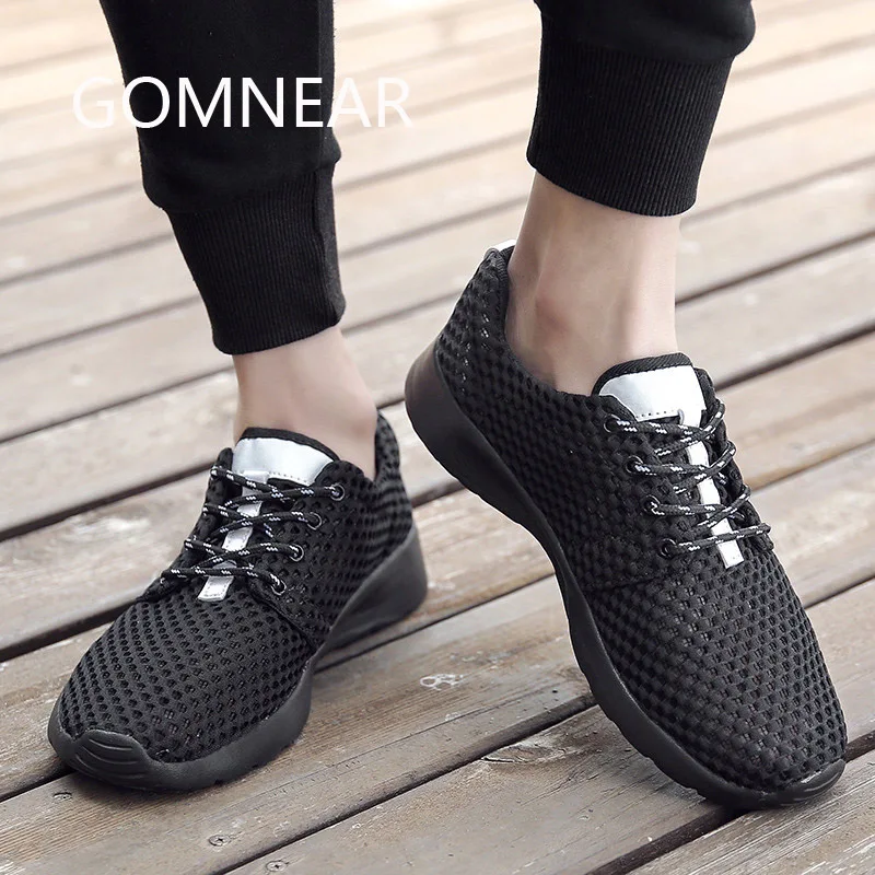 GOMNEAR 2020 Summer Breathable Men Shoes Casual Lace-up White Shoes Running Black Sport Shoes Leisure Sneaker Walking Large Size
GOMNEAR 2020 Summer Breathable Men Shoes Casual Lace-up White Shoes Running Black Sport Shoes Leisure Sneaker Walking Large Size
